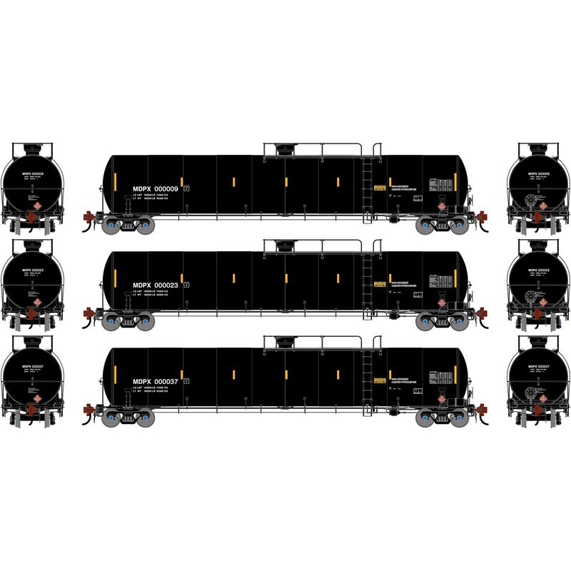 HO GEN UTC 33K LPG Tank Car, MDPX #000009/000023/000037 (3)