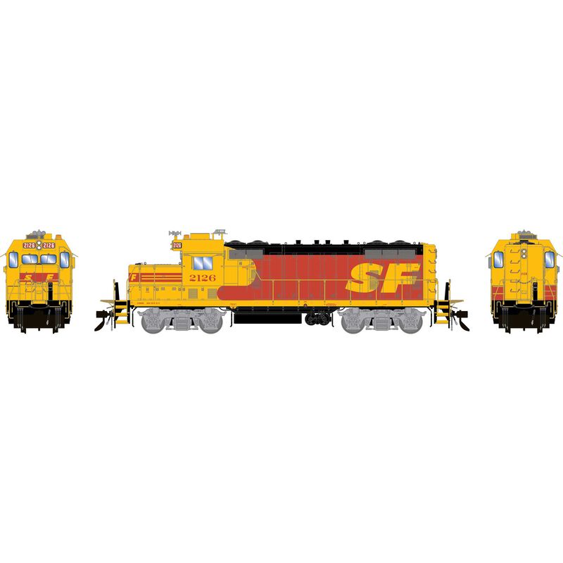 Athearn Genesis HO GEN GP7u Locomotive w/DCC & Sound, ATSF 'Kodachrome' #2126