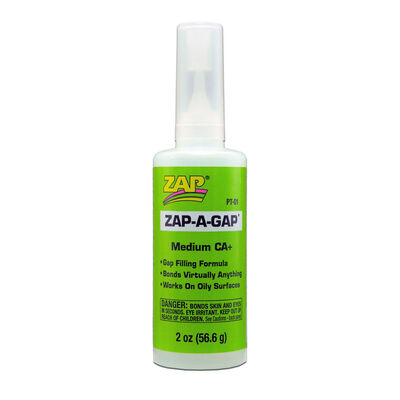 Zap-A-Gap Medium CA+ Glue, 2 oz Zap-A-Gap Medium CA+ Glue, 2 oz