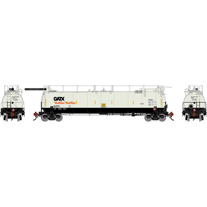 Athearn Genesis HO TankTrain Intermediate, GATX White/Black