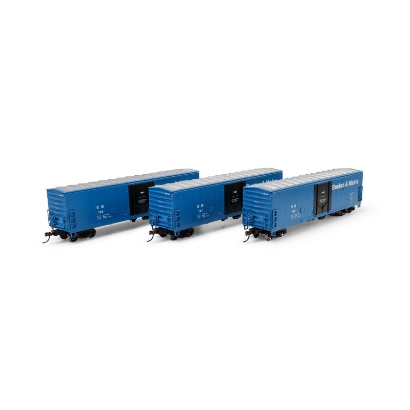 Athearn HO 50' Youngstown Plug Door Box Car, BM #155/157/158 (3)