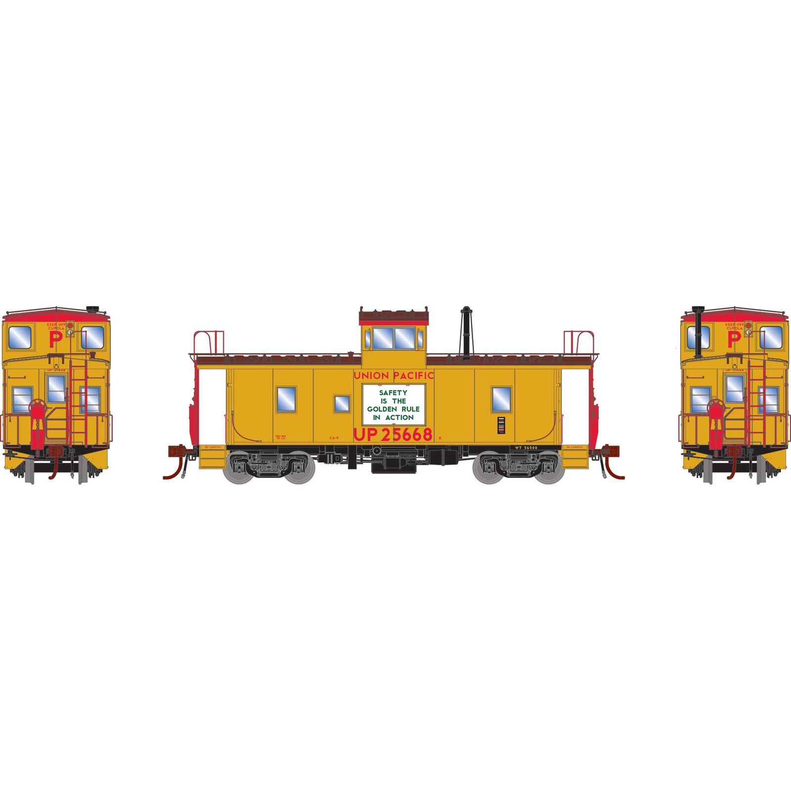 HO CA-9 ICC Caboose with Lights & Sound UP #25668