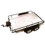 Alloy Flatbed Dual Axle Car Trailer, Black and Silver: 1/10 RC