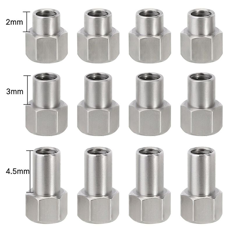 INJORA Steel M2.5 Wheel Nuts (2mm/3mm/4.5mm), 1/18 Traxxas TRX-4M (4)