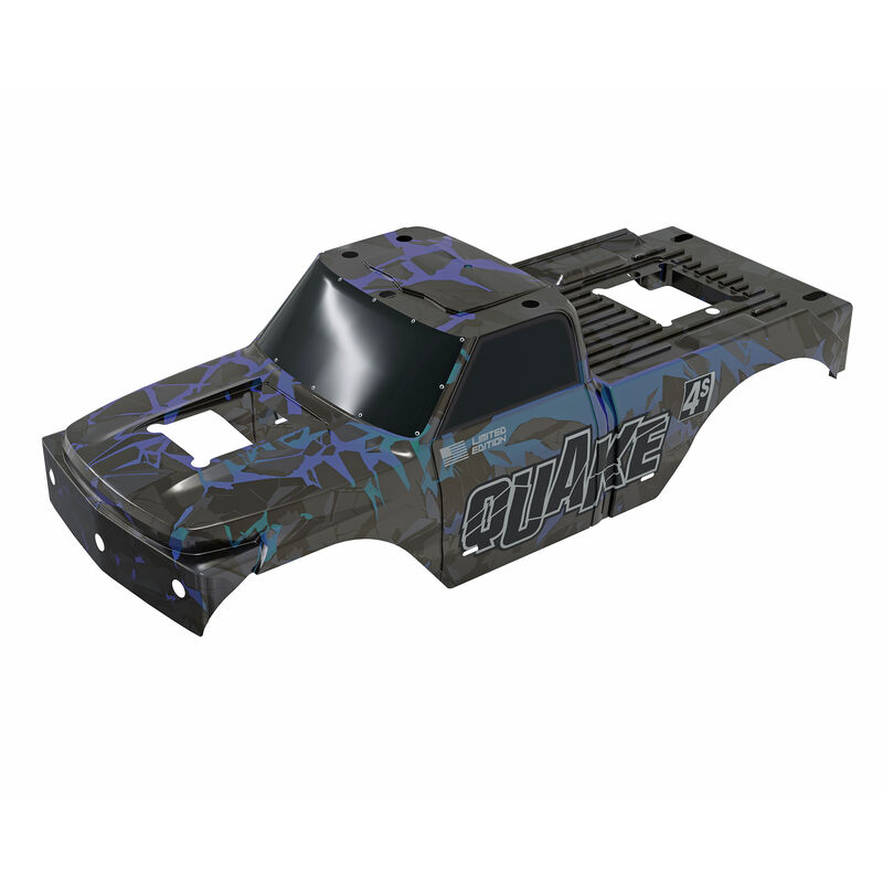 ARRMA QUAKE 4S Brushless Clipless Painted Decalled Trimmed Body, Black/Pearl