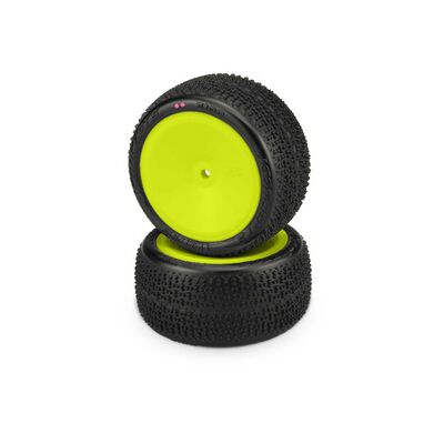 1/10 Twin Pins 2.2â Pre-Mounted Rear Buggy Tires, Yellow Wheels, Pink Compound (2) 1/10 Twin Pins 2.2â Pre-Mounted Rear Buggy Tires, Yellow Wheels, Pink Compound (2)