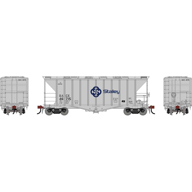 HO GEN GATC 2600 Airslide Covered Hopper, Late GACX 'Staley' #46715
