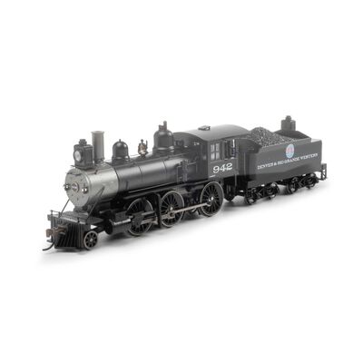 HO RTR Old Time 2-6-0 Mogul, D&RGW #942 HO RTR Old Time 2-6-0 Mogul, D&RGW #942
