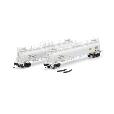 N TankTrain A/B, GATX White #44589/44593 (2) N TankTrain A/B, GATX White #44589/44593 (2)