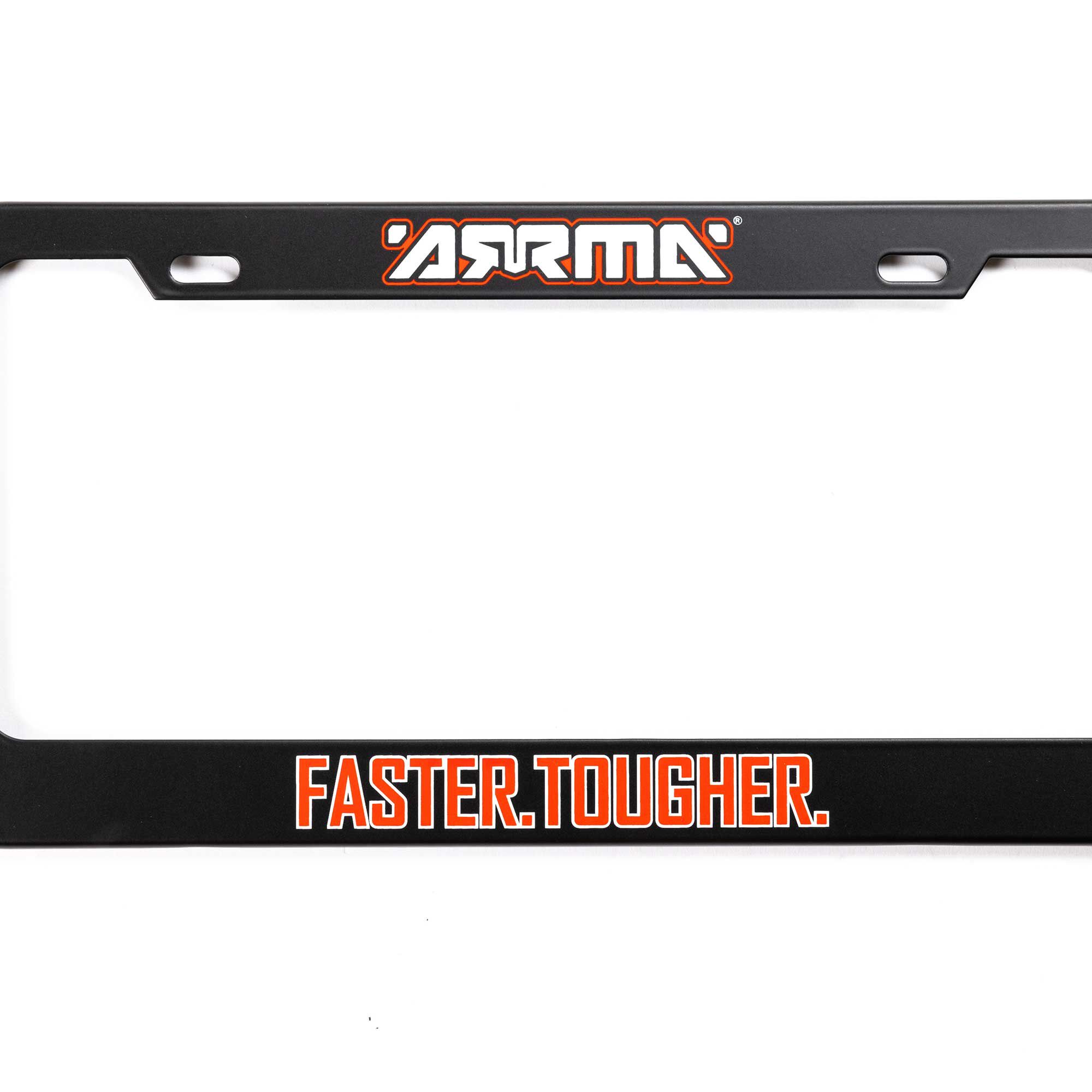 ARRMA ARRMA Faster. Tougher. Steel License Plate Frame | Horizon Hobby