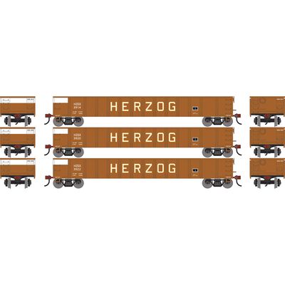 HO 52' Mill Gondola, HZGX #3914/3920/3922 HO 52' Mill Gondola, HZGX #3914/3920/3922