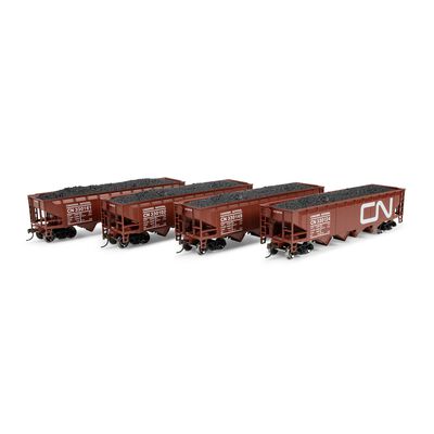 HO ATH 40' 4-Bay Offset Hopper with Load, CN #330102/330124/330149/330161 (4) HO ATH 40' 4-Bay Offset Hopper with Load, CN #330102/330124/330149/330161 (4)