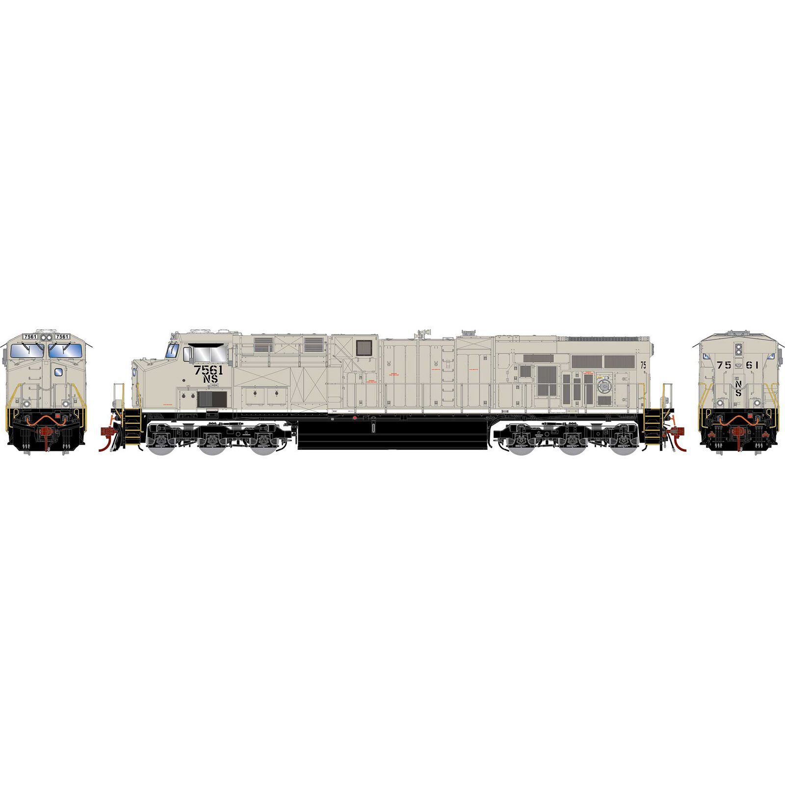 HO ES44DC Locomotive with DCC & Sound, NS, Primer #7561