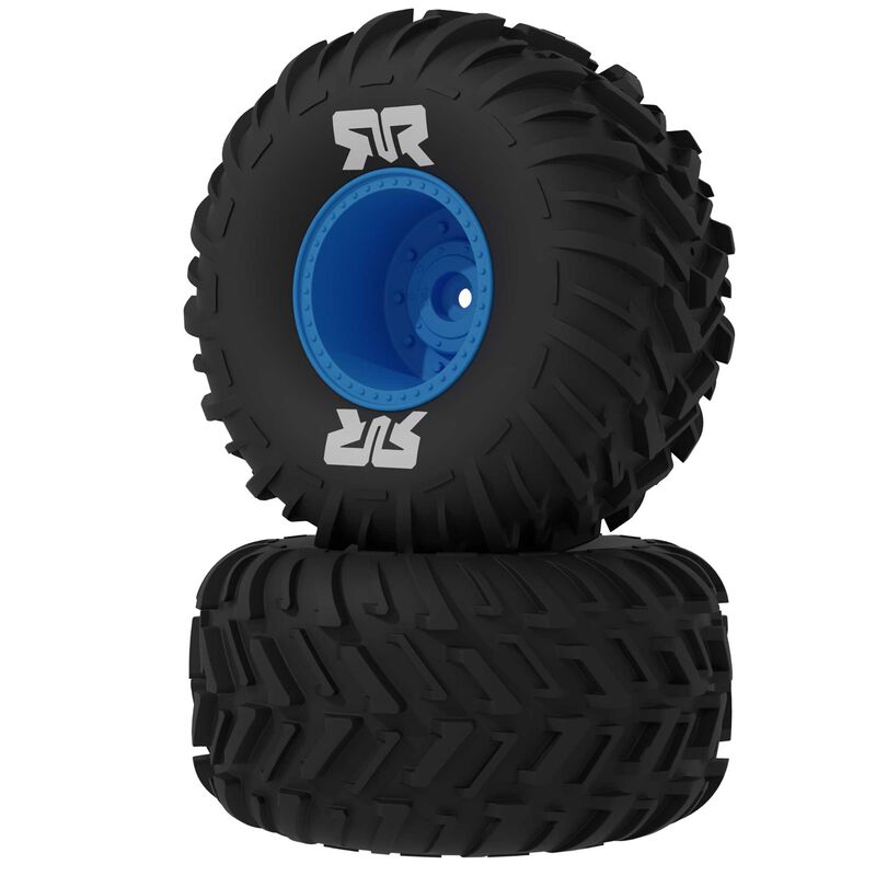 ARRMA dBoots Cut Chevron Mounted Tire Set Glued, Blue