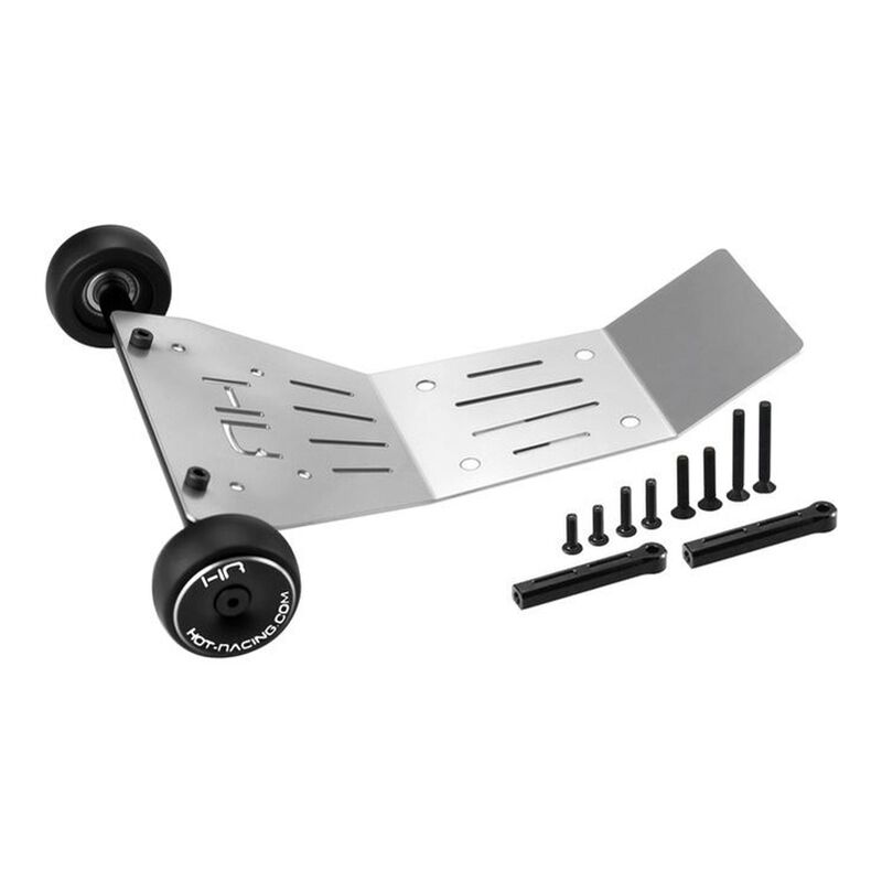 Hot Racing Steel Adjustable Rear Skid Plate & Wheelie Bar, 1/16 ARRMA Mini KRATON