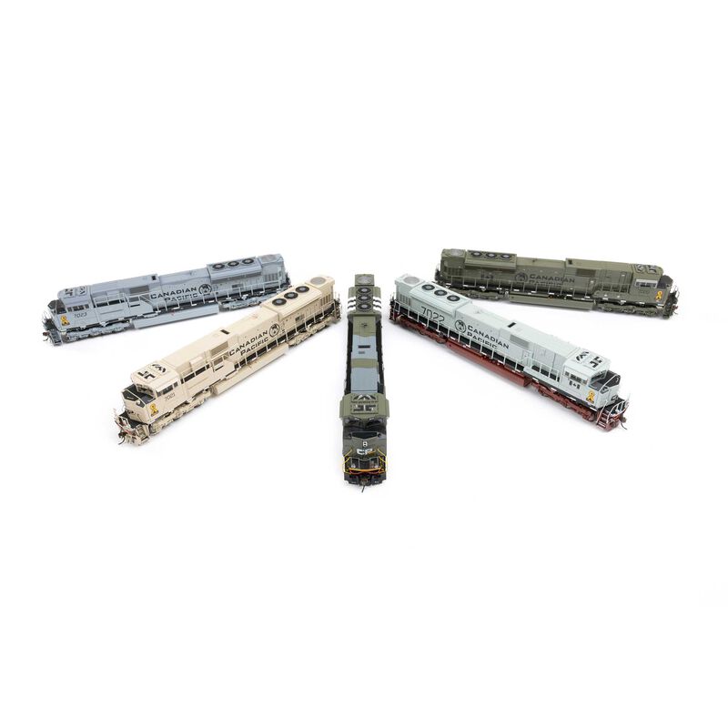 HO GEN EMD SD70ACU Locomotive, CP Military Tribute Set 6644/7020/7021/7022/7023 (5)