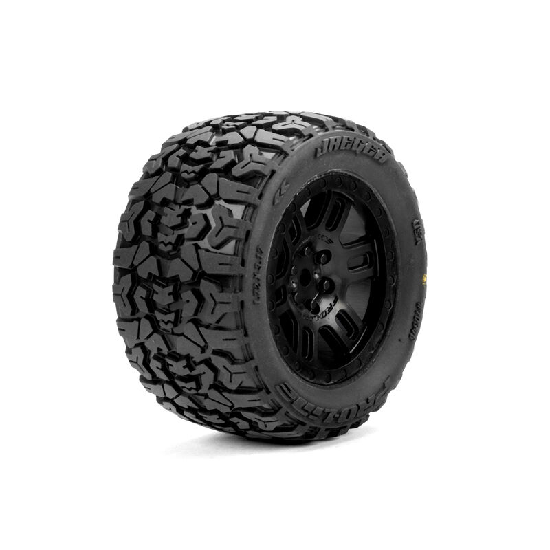 Jaeger Front/Rear MT Tires MTD 12mm Black Split Six (2): ARRMA MINI KRATON