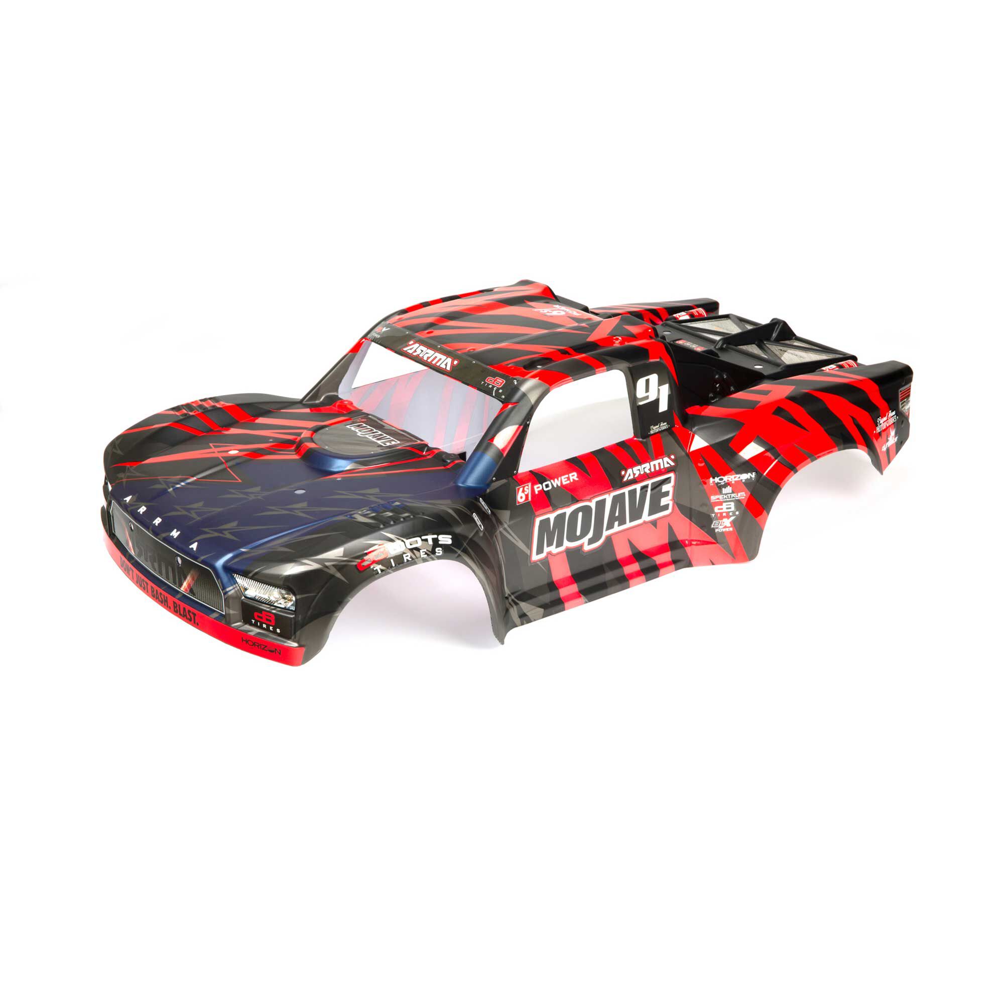 ARRMA 1/7 Painted Body, Black/Red: MOJAVE 6S BLX | Horizon Hobby