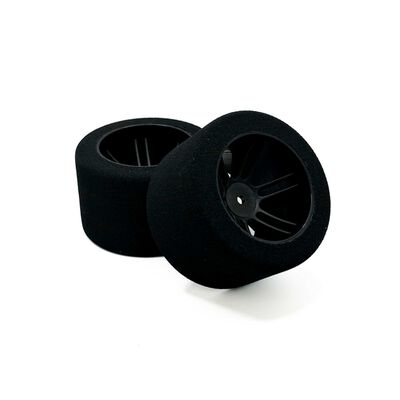 1/10 45mm Wide Pre-Mounted Drag Tires, High Grip X Compound (2) 1/10 45mm Wide Pre-Mounted Drag Tires, High Grip X Compound (2)