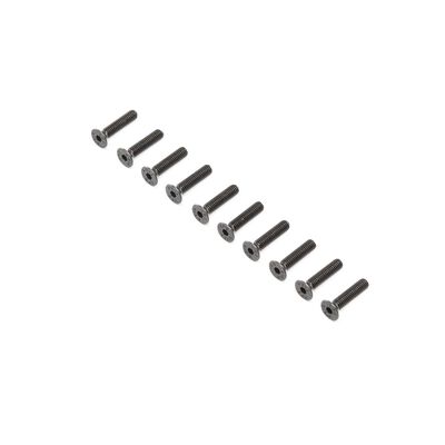 Flat Head Screws, Steel, Black Oxide, M4 x 18mm (10) Flat Head Screws, Steel, Black Oxide, M4 x 18mm (10)