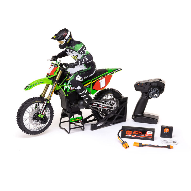 1/4 Promoto-MX Pro Circuit 2S RTR Brushless Motorcycle (Battery and Charger Included), Green 1/4 Promoto-MX Pro Circuit 2S RTR Brushless Motorcycle (Battery and Charger Included), Green