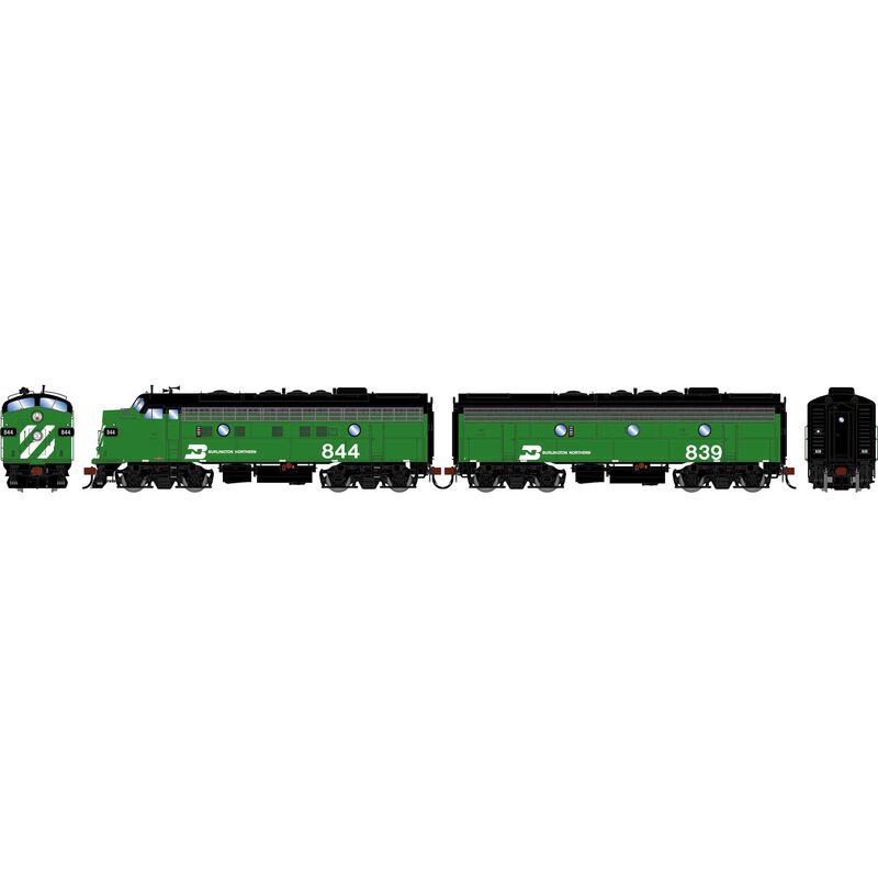 HO GEN F9A/F9B Locomotive w/DCC & Sound, BN 'Freight' F9A- #844 F9B- #839
