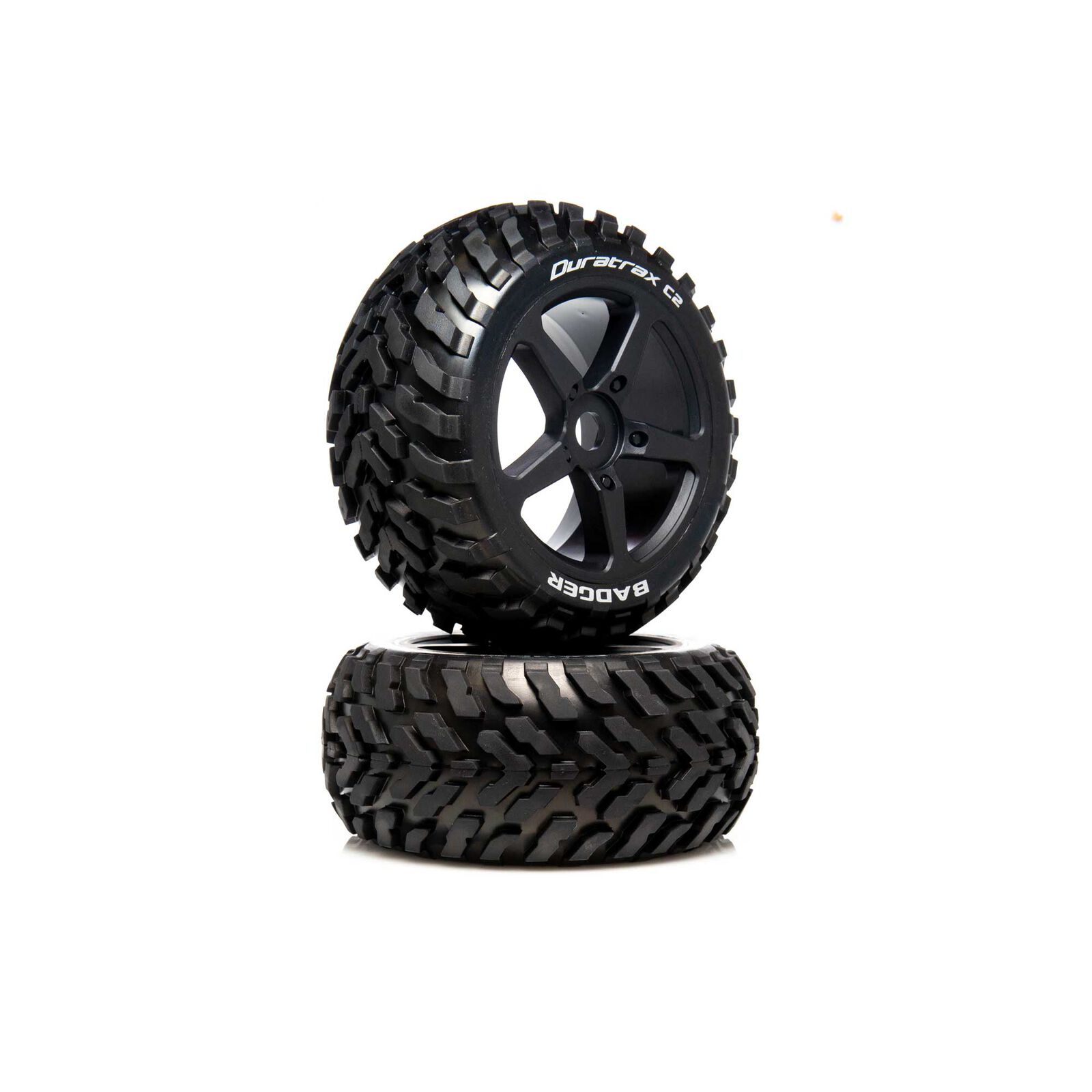 Duratrax 1/8 BADGER Truggy Tire C2 Mounted 0 Offset (2) Horizon Hobby
