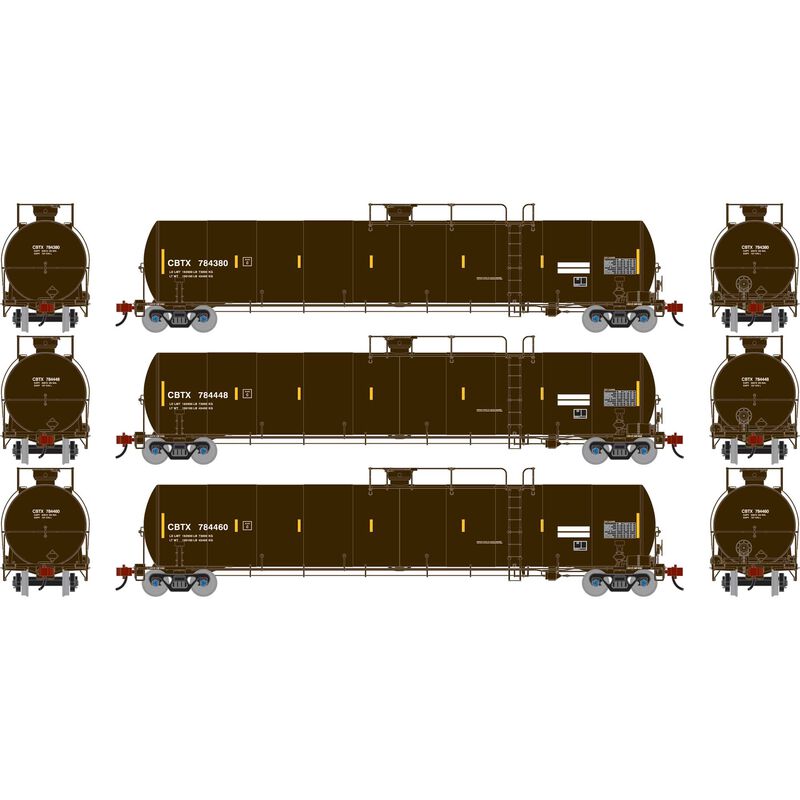 HO UTC 33K LPG Tank Car- Late, CBTX #784380/784448/784460 (3)