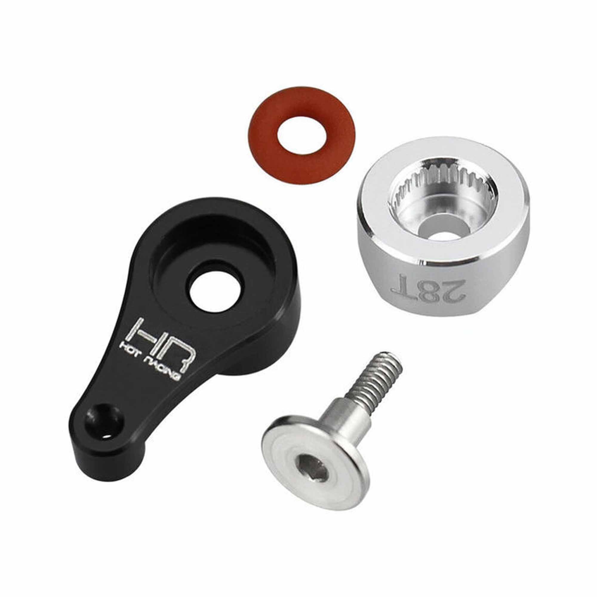 サーバーレスト Hot Racing Aluminum 28T Servo Saver, 1/30 Axial SCX30 | Horizon Hobby