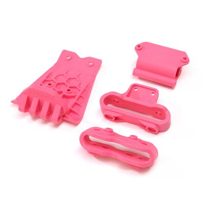 Lower Skid And Bumper Mount Set, Pink Lower Skid And Bumper Mount Set, Pink