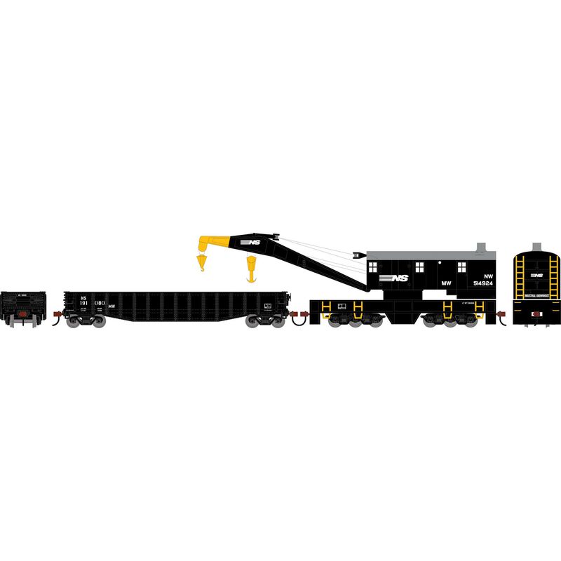 HO ATH 200-Ton Crane and 50' Gondola Set, NS #514924 (Crane); #191080 (Gondola)