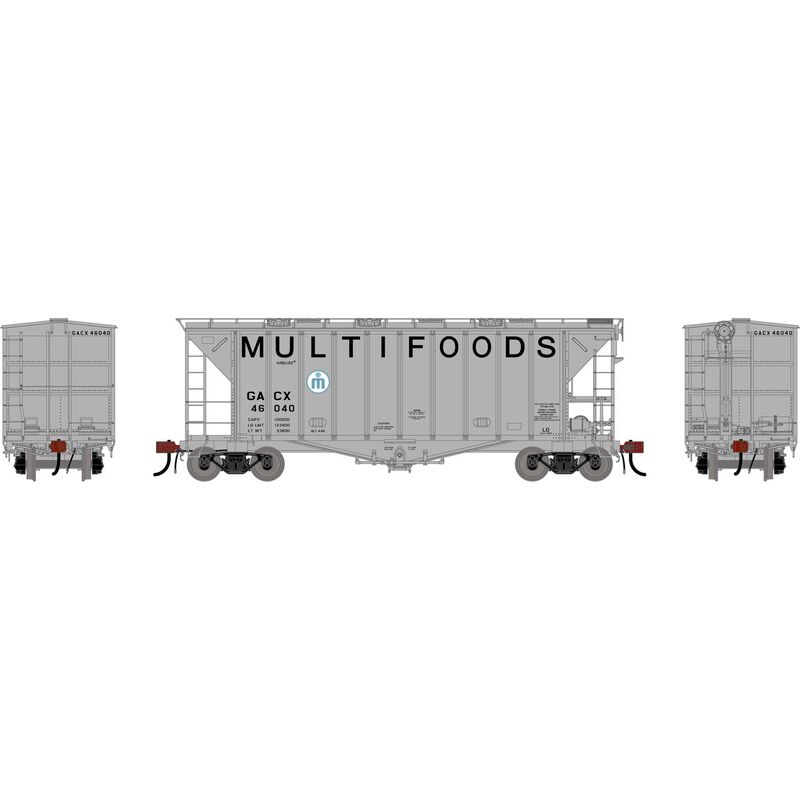 HO GEN GATC 2600 Airslide Covered Hopper, Intermediate GACX 'Multifoods' #46040