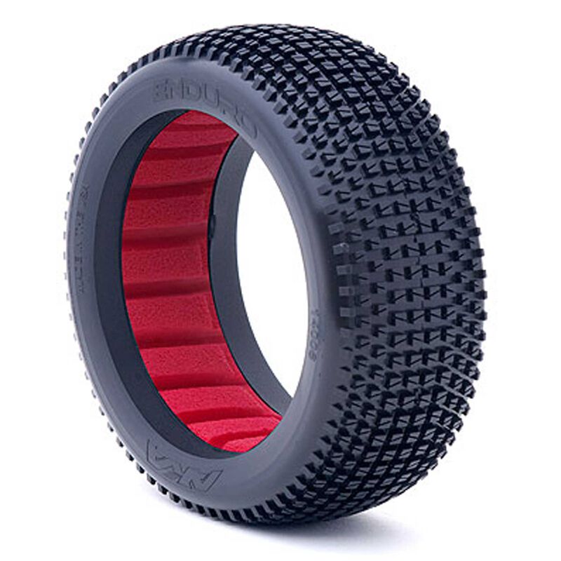1/8 Enduro Soft Long Wear Tires, Red Inserts (2): Buggy