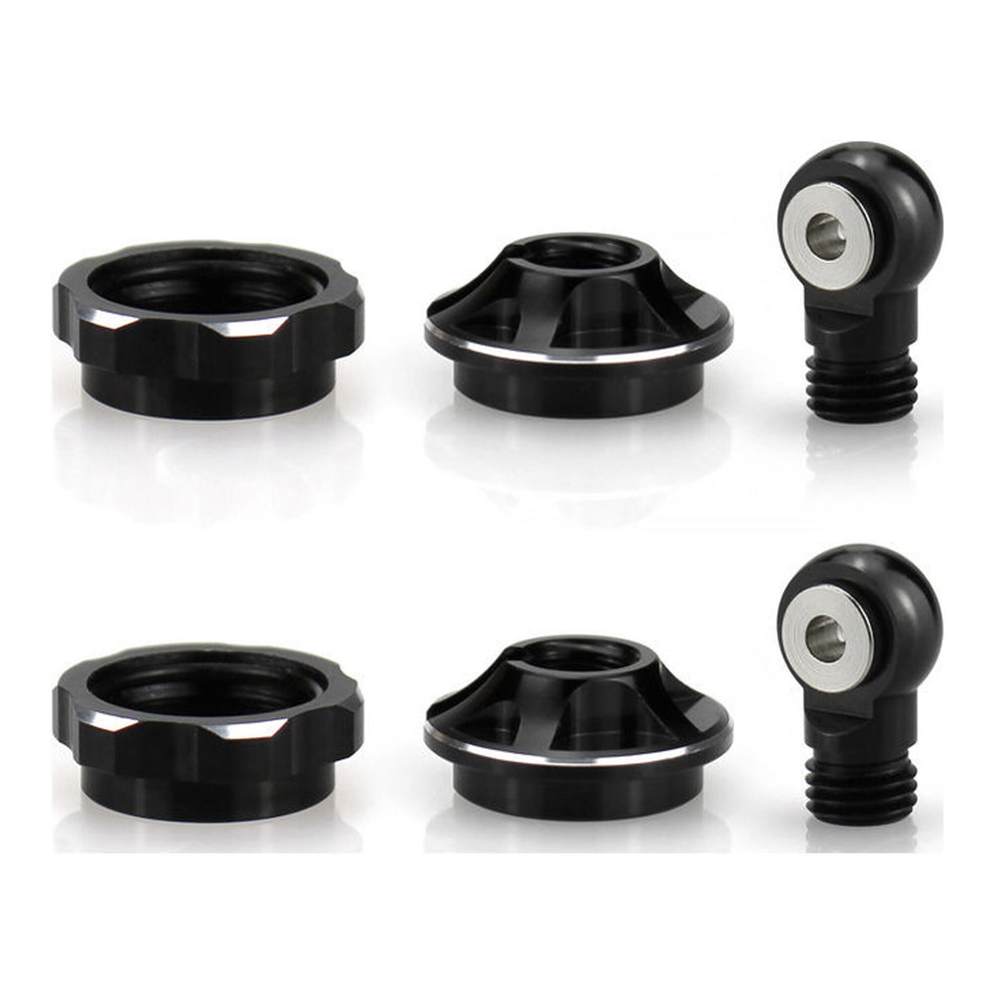 Hot Racing Hot Racing Aluminum Locking Spring Cups & Shock Ends, 1