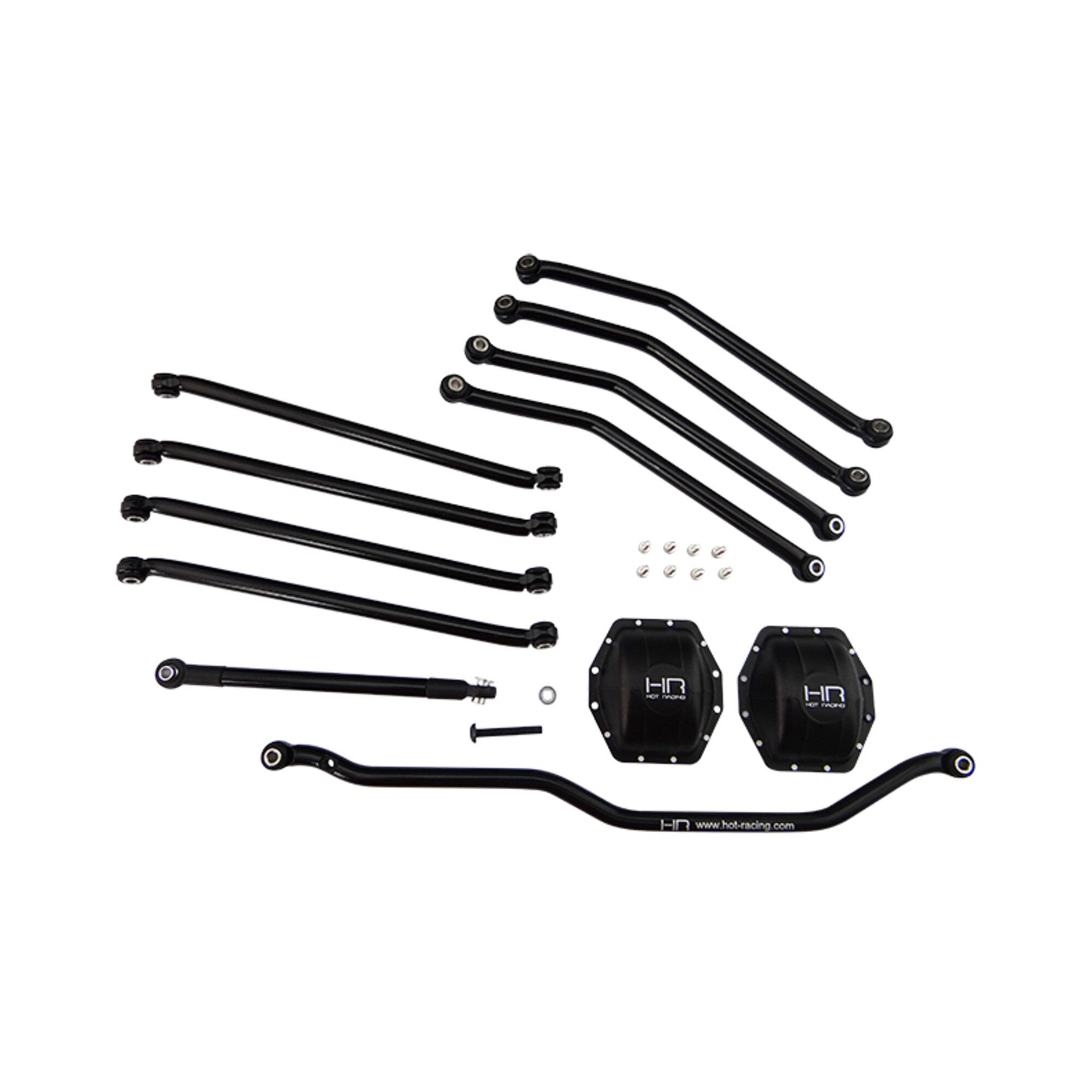 Hot Racing Hot Racing Aluminum Black Link Set: Axial Wraith, Ax10
