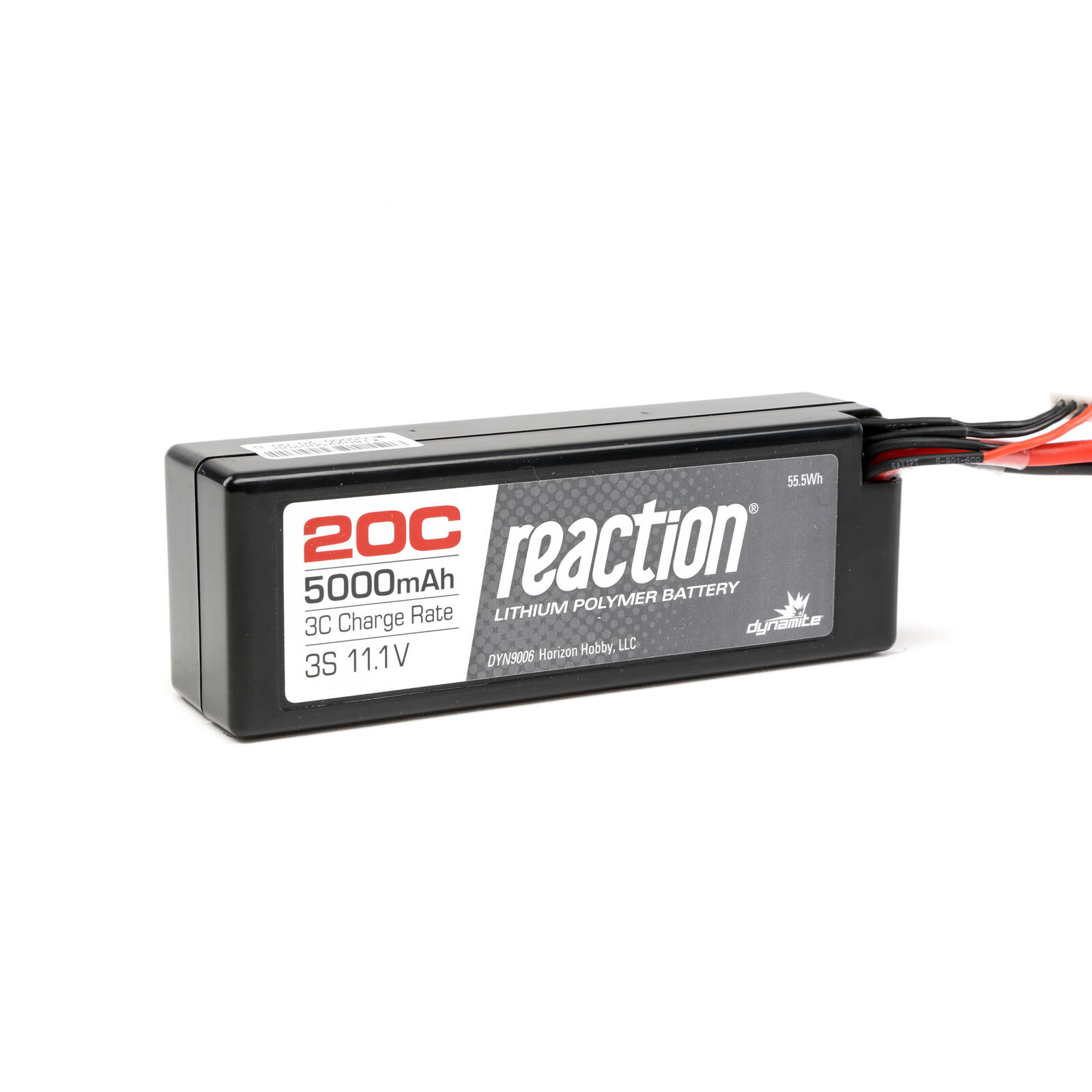 11.1V 5000mAh 3S 20C Reaction Hardcase LiPo Battery: EC3