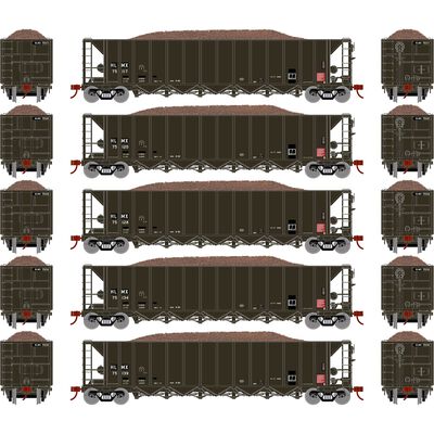 HO RTR 5-Bay Rapid Discharge Hopper HLMX #2 (5) HO RTR 5-Bay Rapid Discharge Hopper HLMX #2 (5)