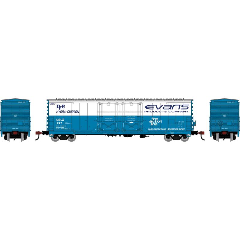 HO ATH 50' Evans Double Plug Door Box Car, USLX 'The Action Line' #197
