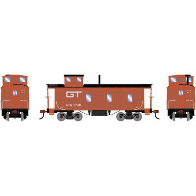 HO ATH 3-Window Wood Caboose, GTW #77011 HO ATH 3-Window Wood Caboose, GTW #77011