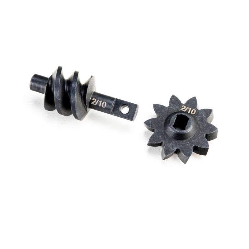 Axial Steel Ring/Pinion Worm Gear, 2/10, Trans: SCX30 Axial Steel Ring/Pinion Worm Gear, 2/10, Trans: SCX30