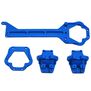 Front and Rear Upper Chassis Diff Covers, Blue: Traxxas LaTraxx