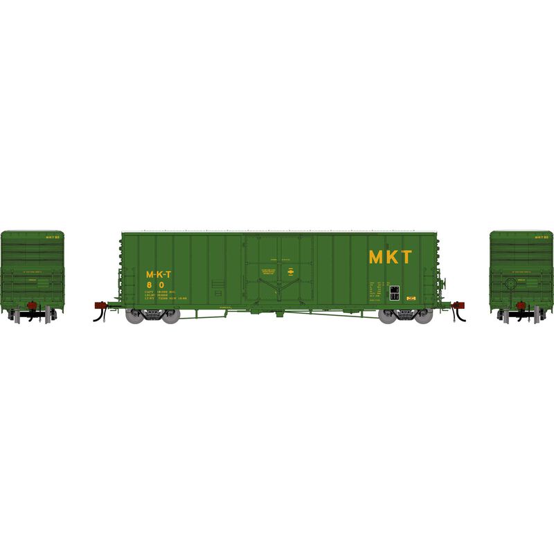 Athearn Genesis HO GEN 50' PC&F Box Car w/10'6" Plug Door, Legendary Liveries MKT 'Whitman Green' #80
