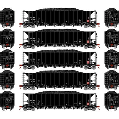 HO RTR 5-Bay Rapid Discharge Hopper, GGPX #2 (5) HO RTR 5-Bay Rapid Discharge Hopper, GGPX #2 (5)