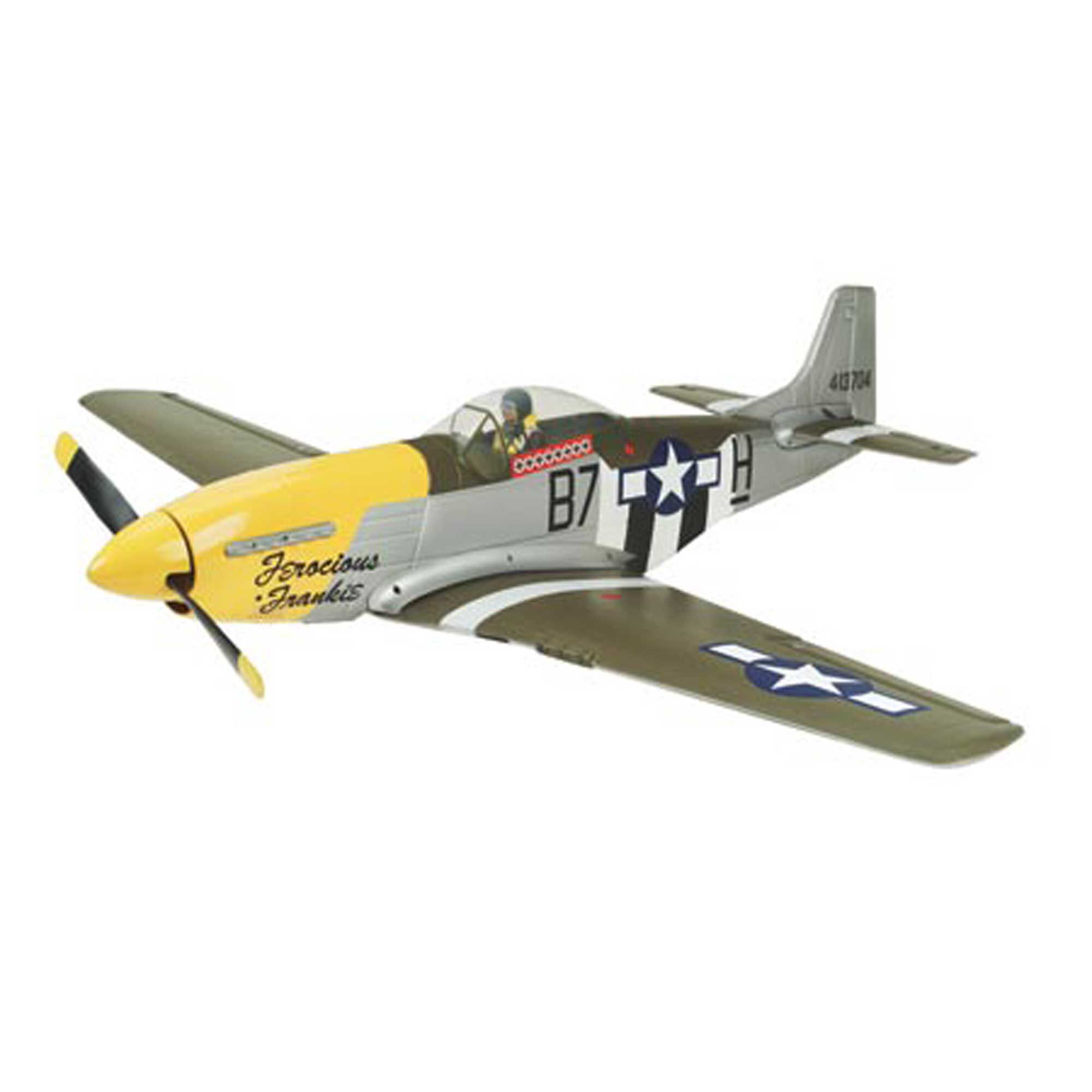 RC Airplane P-51 MUSTANG 4 Channel Electric Military Plane Gyro RTF 29" 