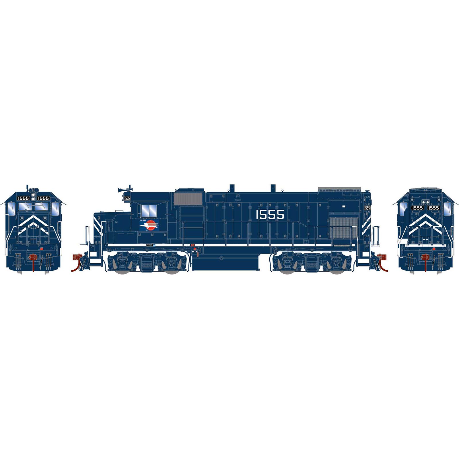 HO GP15-1 Locomotive with DCC & Sound, Missouri Pacific #1555