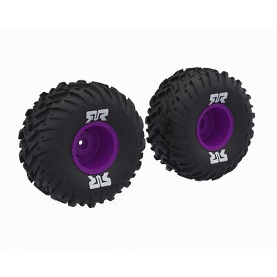 dBoots Cut Chevron MT Tire Set Glued, Purple dBoots Cut Chevron MT Tire Set Glued, Purple