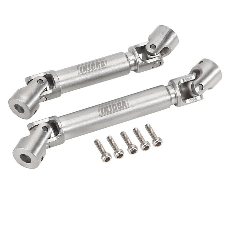 INJORA Steel Drive Shaft Set, Silver, 1/24 Axial SCX24 JLU/ Bronco