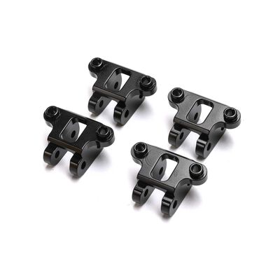 Aluminum Axle Shock Mount Black (4): TLR Tuned LMT Aluminum Axle Shock Mount Black (4): TLR Tuned LMT