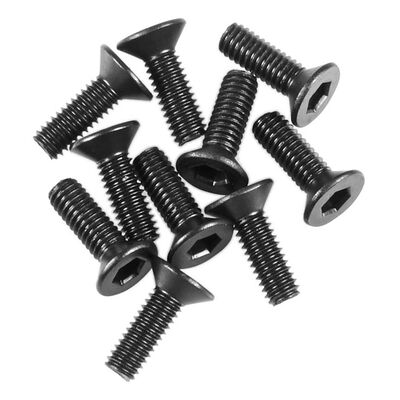 M2.6x8mm Hex Socket Flat Head Black (10) M2.6x8mm Hex Socket Flat Head Black (10)