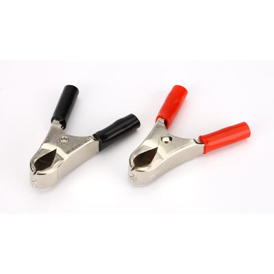 Alligator Clips with 4mm Bullet Jack (2) Alligator Clips with 4mm Bullet Jack (2)